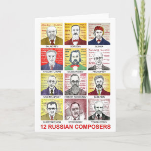 Tarjeta 12 Compositores Rusos