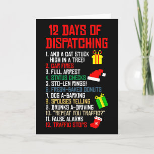 Tarjeta 12 Días De Envío De Navidades Pajama X-mas Disp