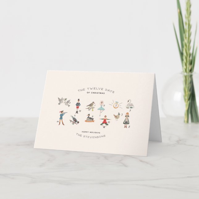 Tarjeta 12 días de Navidades (Anverso)