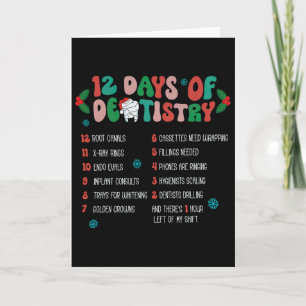 Tarjeta 12 Días De Navidades De Odontología Dentista Hygie
