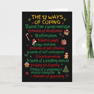 Tarjeta 12 formas de afrontar la divertida salud mental de