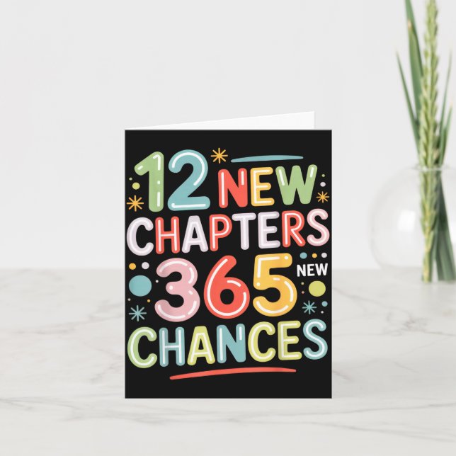 Tarjeta 12 New Chapters 365 Chances Insrational Quote For  (Anverso)