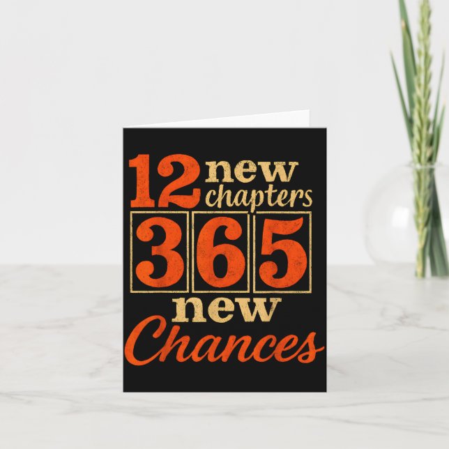 Tarjeta 12 New Chapters 365 Chances Motivational  (Anverso)