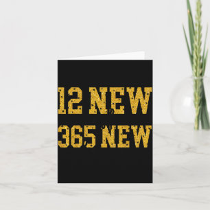 Tarjeta 12 nuevos capítulos 365 nuevas oportunidades Feliz