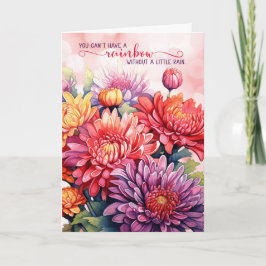 Tarjeta 12 Step Encouragement Rainbow Chrysanthemums