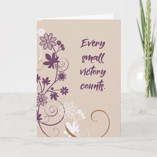 Tarjeta 12 Step Recovery Animagement Swirls en Tan Brown (Anverso)