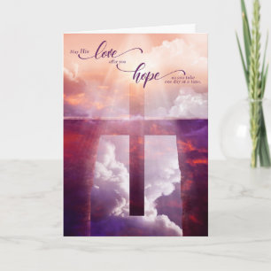 Tarjeta 12 Step Recovery Christian Cross Bridge