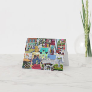 Tarjeta 12mo Salón Notecard sajón Anglo