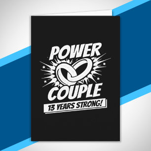 Tarjeta 13º Aniversario Parejas Casadas 13 Años Fuertes