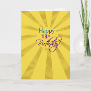 Tarjeta 13.ª Chica de cumpleaños
