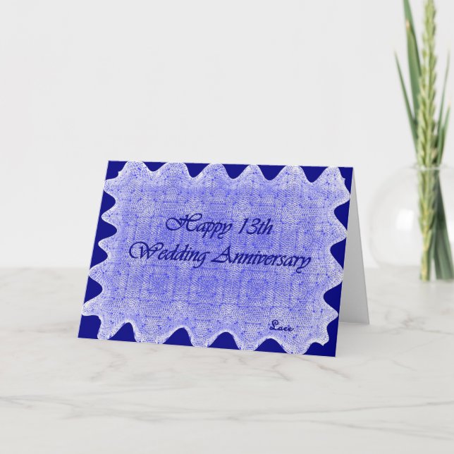 Tarjeta 13.º Aniversario Boda (Anverso)