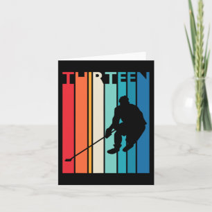 Tarjeta 13.º regalo de cumpleaños Trece años de hockey vin