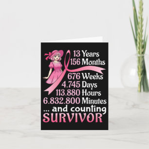 Tarjeta 13 Años 156 Meses Y Recuento De Cáncer De Mama Sur