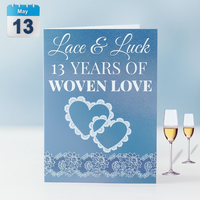 Tarjeta 13 años de amor tejido (Subido por el creador)