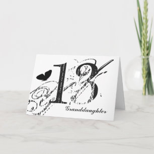 Tarjeta 13 años para una nieta, mariposa.