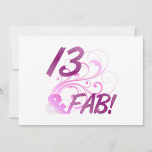 Tarjeta 13 Y Fabuloso Cumpleaños