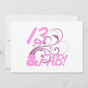 Tarjeta 13 Y Fabuloso Cumpleaños