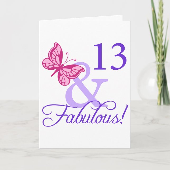 Tarjeta 13 Y Fabuloso Cumpleaños (Anverso)