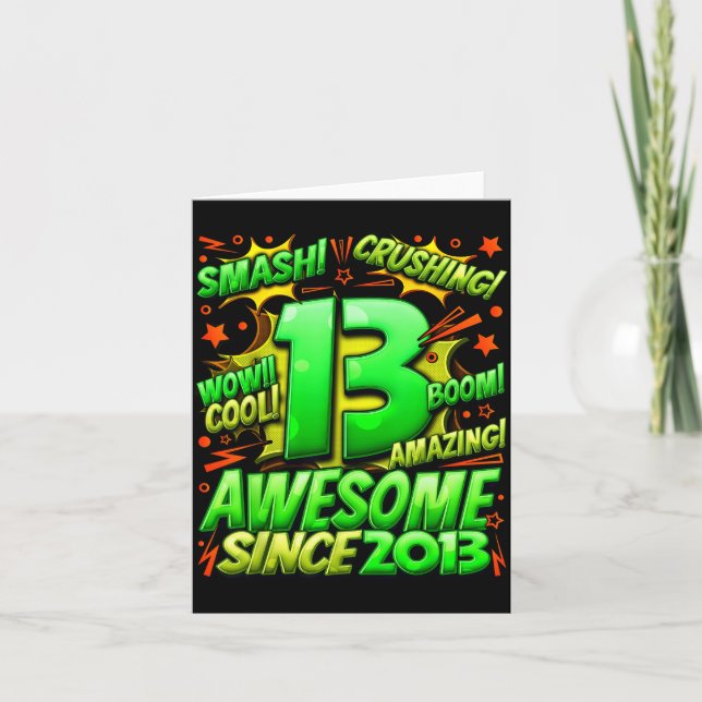 Tarjeta 13 Year Old For Boys 13th Birthday Boy 13 Year Old (Anverso)