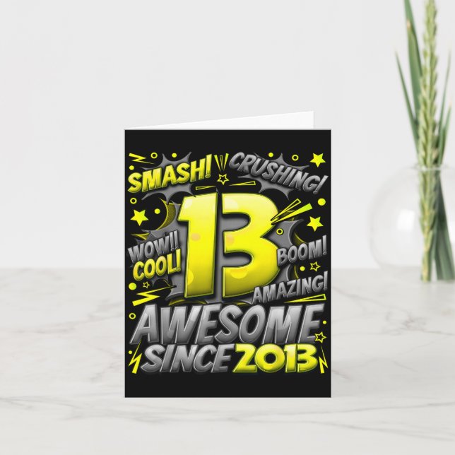 Tarjeta 13 Year Old For Boys 13th Birthday Boy 13 Year Old (Anverso)