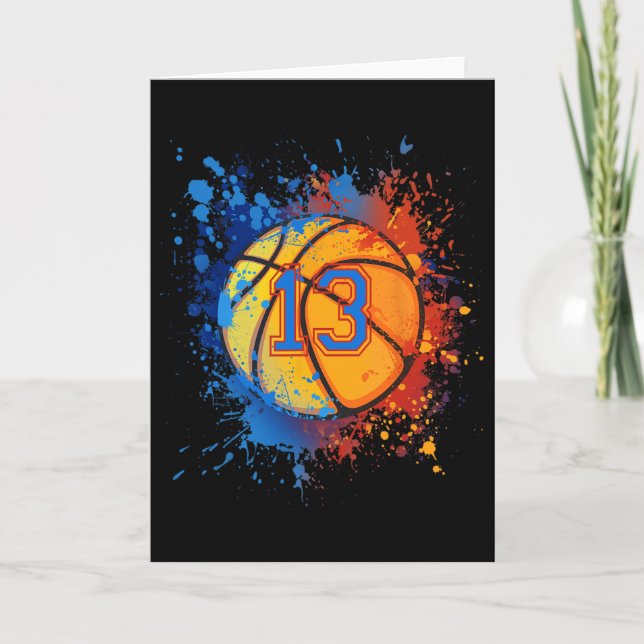 Tarjeta 13 Years Old 13th Birthday Sketll Gift For Boys Pa (Anverso)