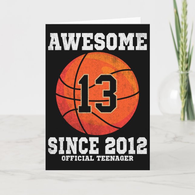 Tarjeta 13th Birthday Sketll Fan 13 Years Old Official Tee (Anverso)