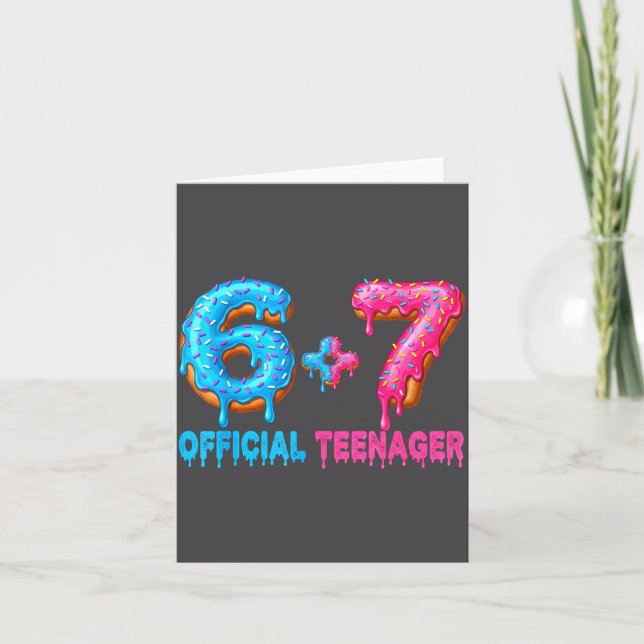 Tarjeta 13th Birthday Teenager 6+7 67 Donalt Drip  (Anverso)