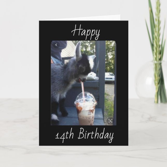 TARJETA **14º** DESEOS DE CUMPLEAÑOS - ¡NUEVO ADOLESCENTE  (Anverso)