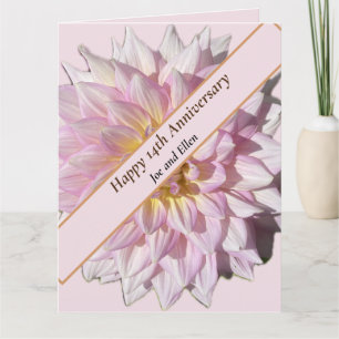 Tarjeta 14° Aniversario Boda,