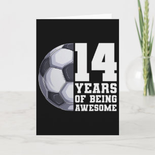 Tarjeta 14 Años De Ser Increíbles Fútbol Para Muchachos 14