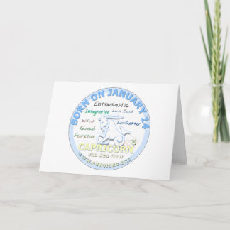 Tarjeta 14 de enero cumpleaños - Capricornio