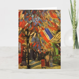 Tarjeta 14 de julio celebración en Bello Artes de París
