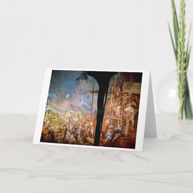 Tarjeta #14 Defensa de Sziget contra los turcos, Mucha (Anverso)