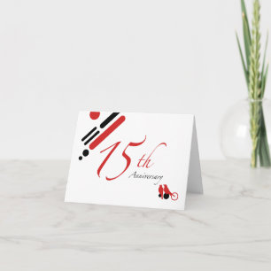 Tarjeta 15º Aniversario (mod pájaros)