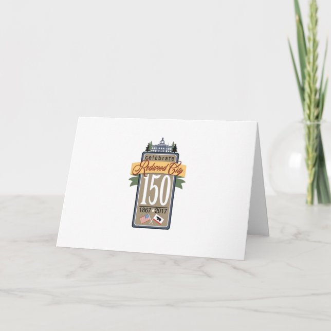 Tarjeta 150 Aniversario de la ciudad de Redwood (Anverso)