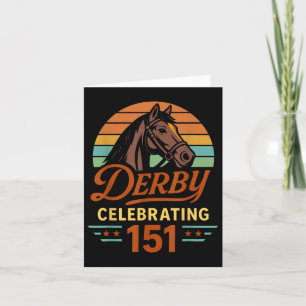 Tarjeta 151° Día de la Carreras de Caballos de Derby, que