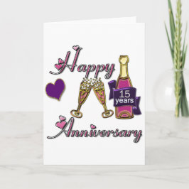 Tarjeta 15.ª. Aniversario