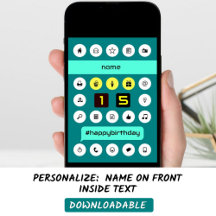 15.ª etiqueta informática cumpleaños añadir nombre