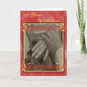 Tarjeta 15.º Aniversario Boda