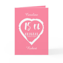 15° aniversario Boda cristal tradicional