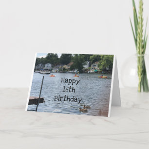 TARJETA *16º CUMPLEAÑOS* COMO UN DÍA EN EL LAGO!