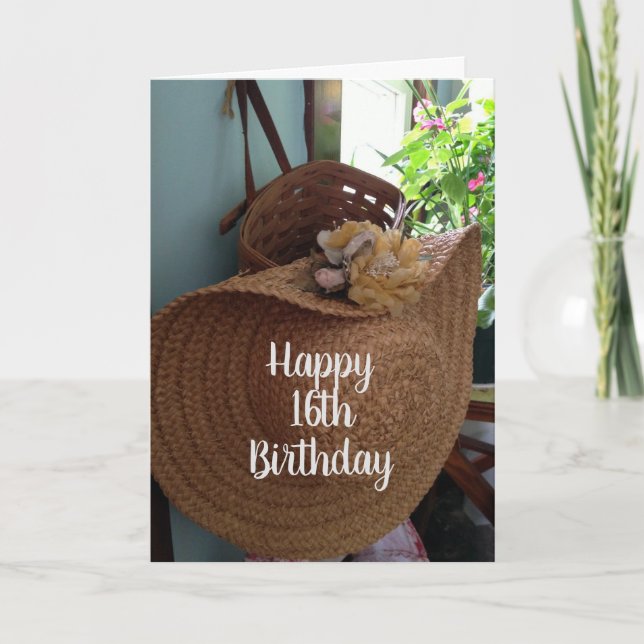 TARJETA **16º CUMPLEAÑOS** DESEA UN HERMOSO CHICA (Anverso)