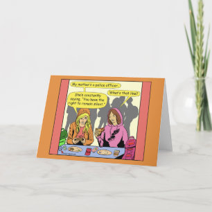 Tarjeta 1614 Mi Madre Es Personalizado De Policía