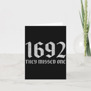 Tarjeta 1692 se perdieron una bruja divertida de Halloween