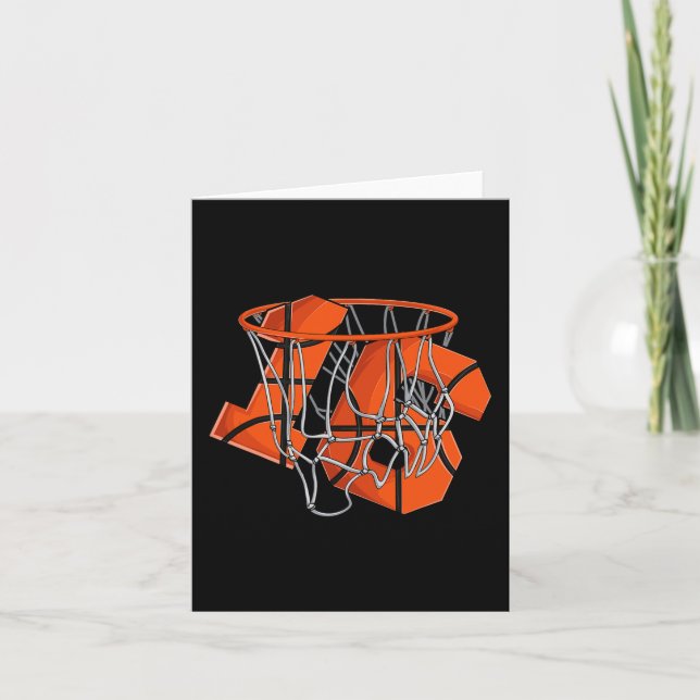 Tarjeta 16.º cumpleaños de niños de baloncesto (Anverso)