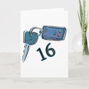 Tarjeta 16.º regalo de cumpleaños