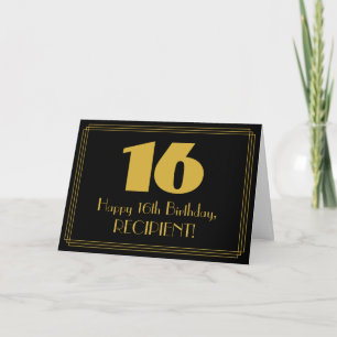 Tarjeta 16 Aniversario del nacimiento: Aspecto inspirado p