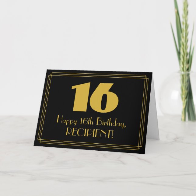 Tarjeta 16 Aniversario del nacimiento: Aspecto inspirado p (Anverso)