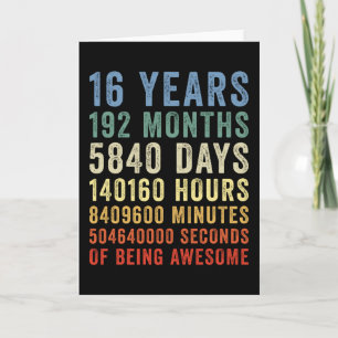 Tarjeta 16 Años De Ser Increíble Cumpleaños Genial