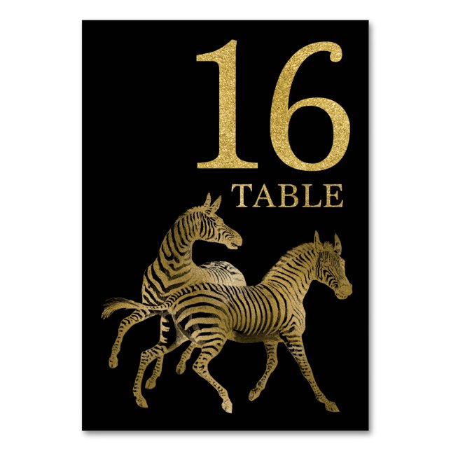 Tarjeta 16 de la tabla de cebra de animales africa (Anverso)